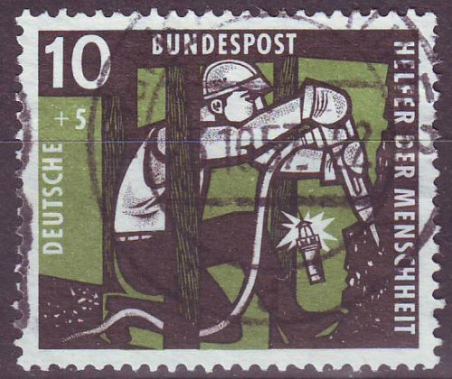 271 Kohlebergbau 10 5 Pf Deutsche Bundespost Peter Stamps